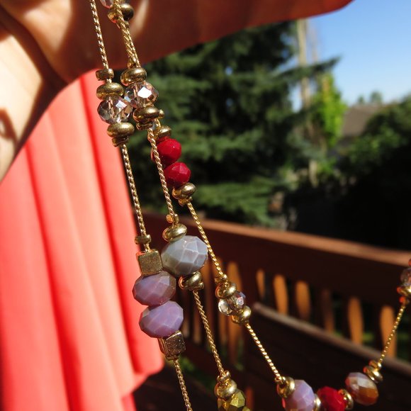 Purple Tiered Necklace - Picture 9 of 9